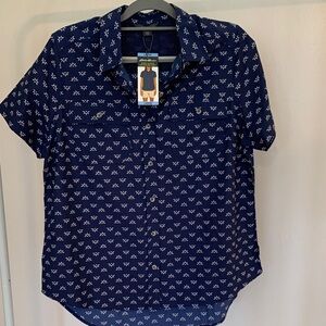 Eddie Bauer Navy Blue Women's Button Down Shirt